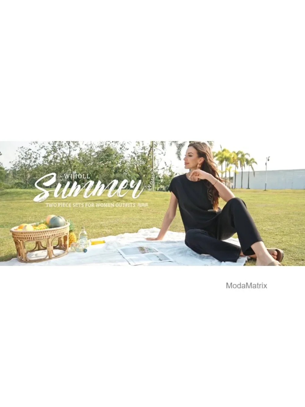 2 Piece Lounge Set Women Casual Travel Vacation Outfit Cap Sleeve Wide Leg